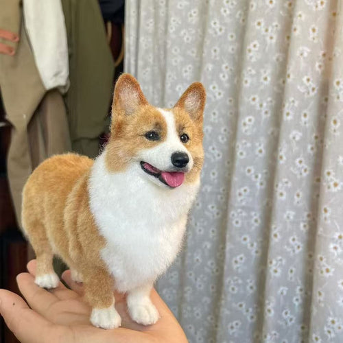 Custom Wool Felt Pet Sculpture – Full Body (8cm)
