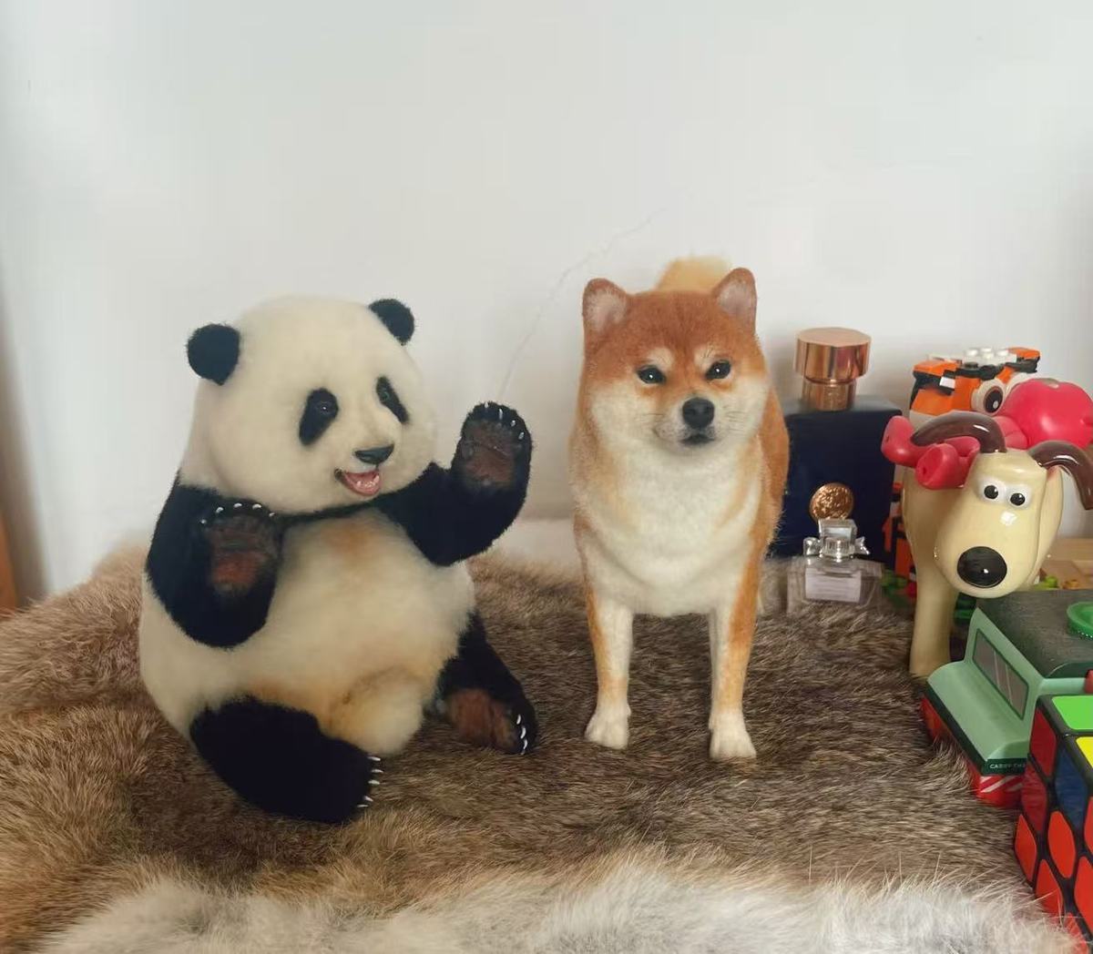 Custom Wool Felt Pet Sculpture – Full Body (8cm)